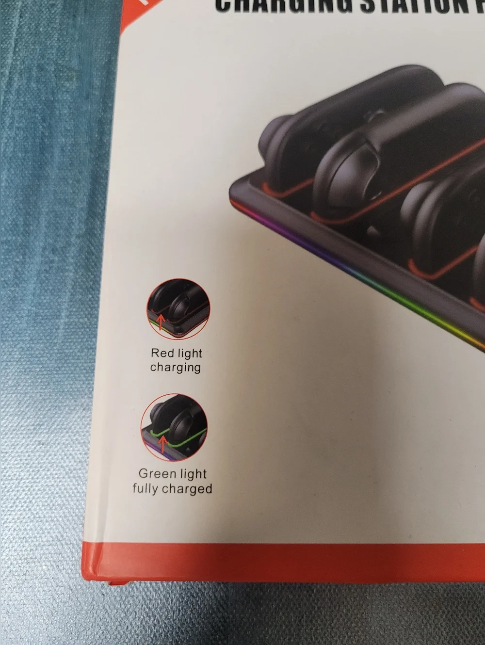 Black Compact Joy Con Charging Station For Nintendo Switch 2